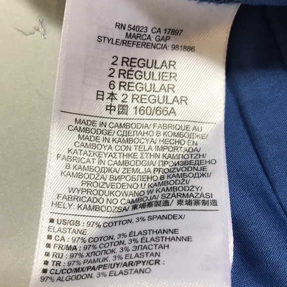 🆕 GAP, Tailored crop pants , blue, size 2R. - Picture 6 of 7